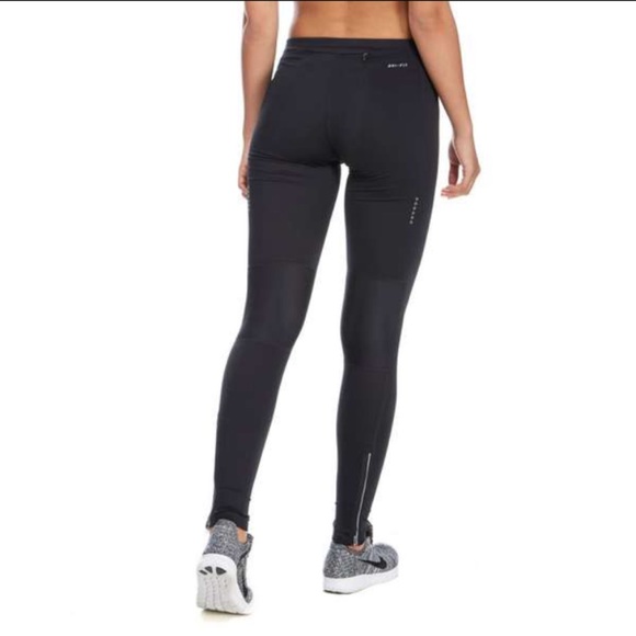 nike dri fit running leggings with zipper ankle